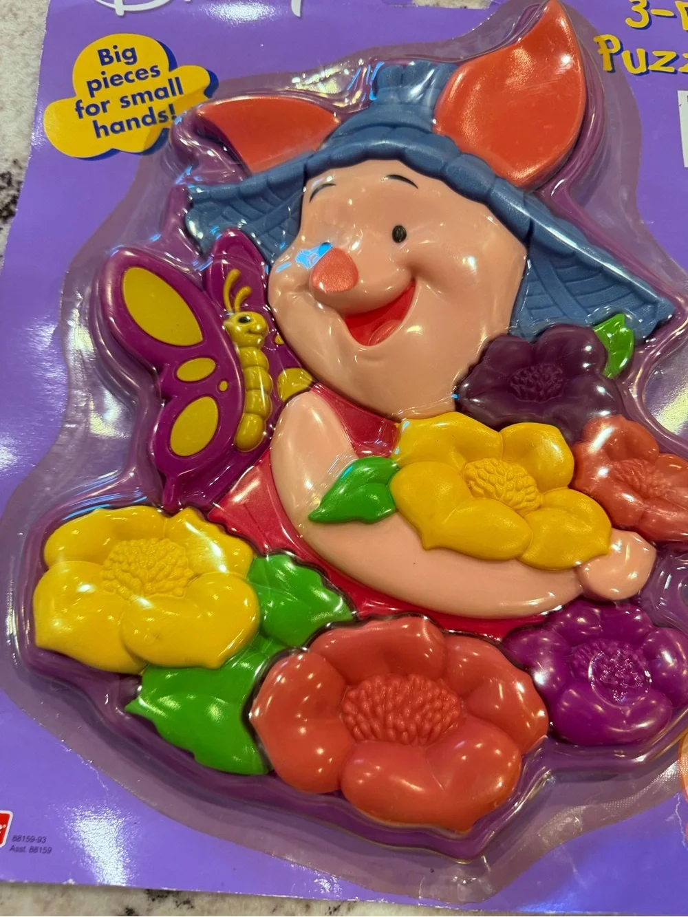 Disney Winnie the Pooh, Piglet, Tigger Hard Plastic 3-D Puzzle Lot VTG Y2K NEW
